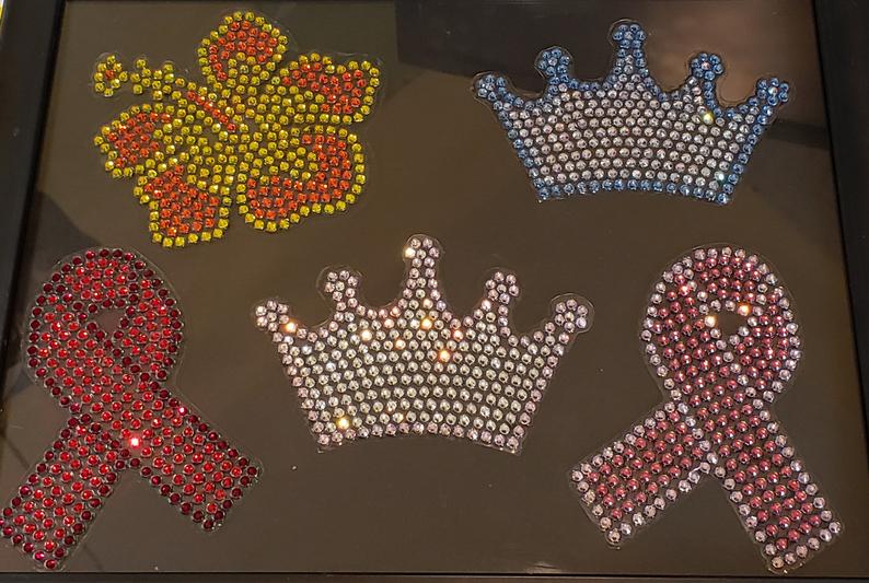 Rhinestone Car Decals - Crown - custom colors! - Image 3