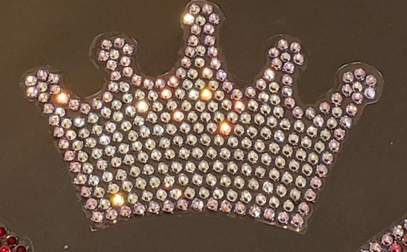 Rhinestone Car Decals - Crown - custom colors! - Image 2