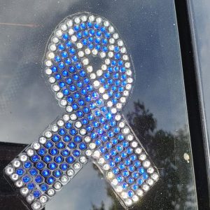 Rhinestone Car Decals - Awareness Ribbon - custom colors!
