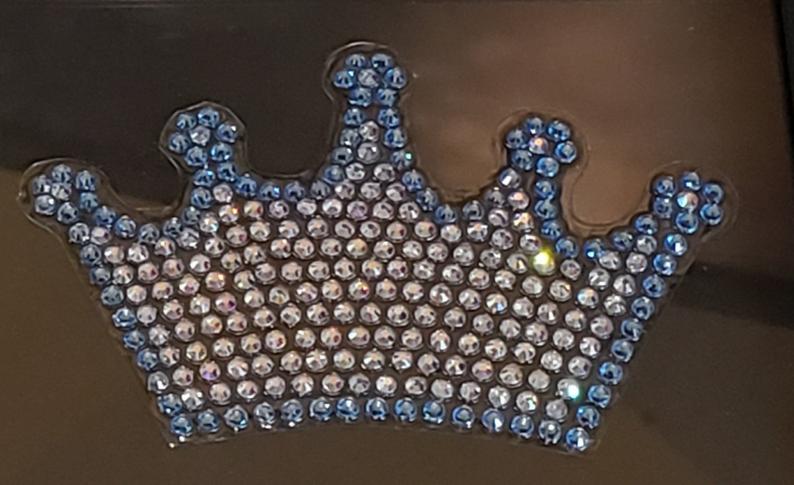 Rhinestone Car Decals - Crown - custom colors!