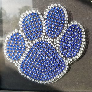 Rhinestone Car Decals - Paw Print - custom colors!