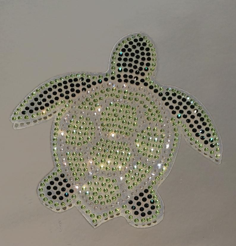 Rhinestone Car Decals - Sea Turtle