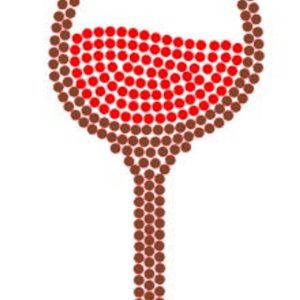 Rhinestone Car Decals - Wine Glass 5"x2.75" - custom colors!
