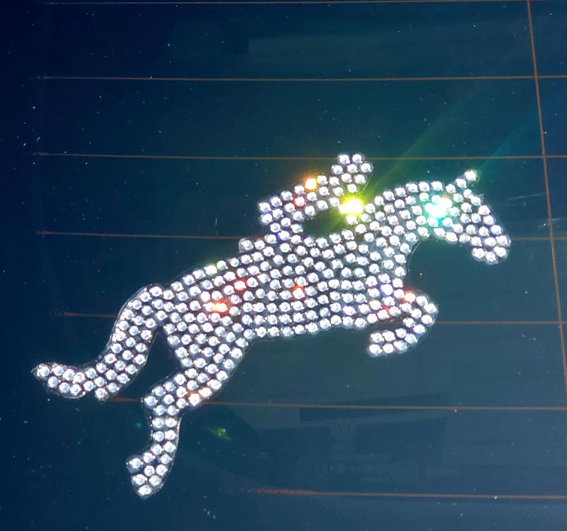 Jumping Horse Rhinestone Decal